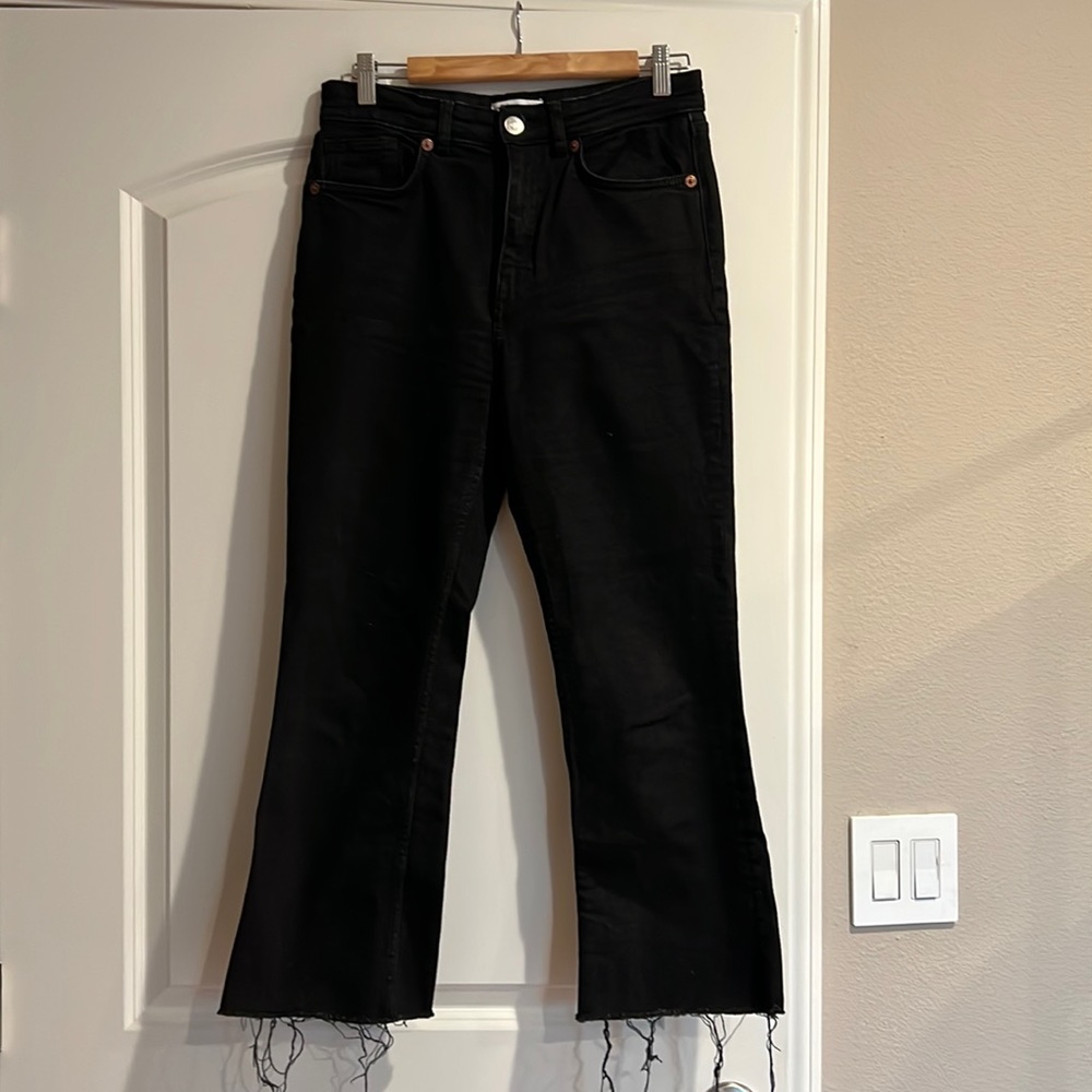 Zara cropped black jeans